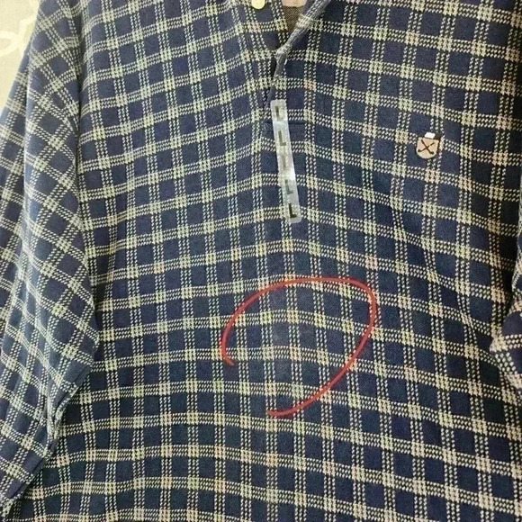 Fairway checkered Long sleeve Polo Men's L - Picture 8 of 9